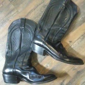 Lucchese men's leather black boot